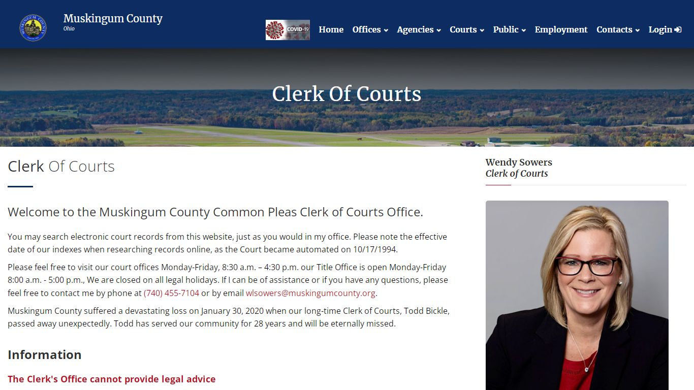 Muskingum County Clerk Of Courts - Common Pleas Court